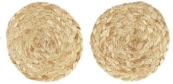 4PC JUTE COASTER 10CMØ CMP