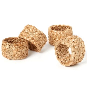 4PC JUTE NAPKIN RING 4CMØ CMP