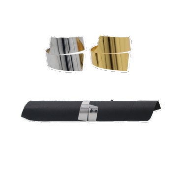4PC NAPKIN RING HELIX GOLD/SILVER CHOMIK
