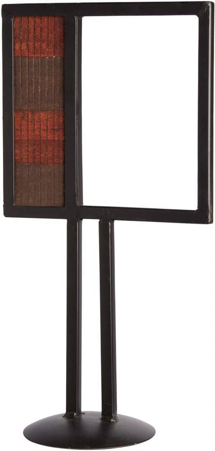 15.75"H SQUARE BLACK METAL ACCENT PIECE
