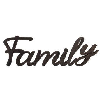 24"L BLACK FAMILY SIGN