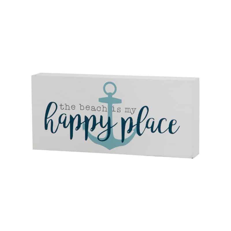 4.5X10  MDF WOOD HAPPY PLACE SIGN