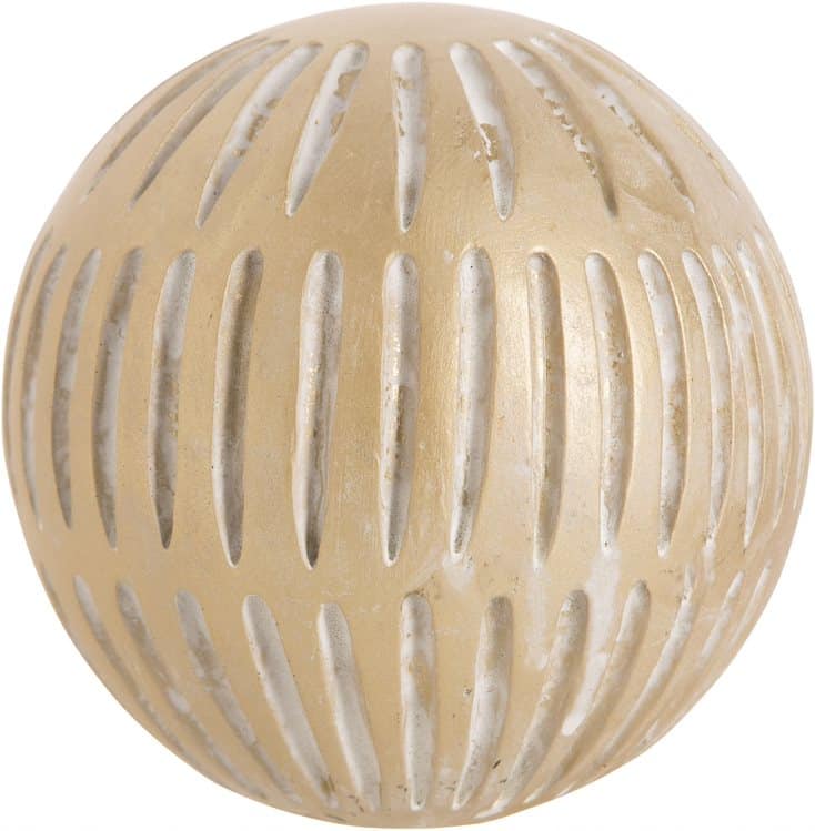 4" GOLD STRIPE RESIN ORB
