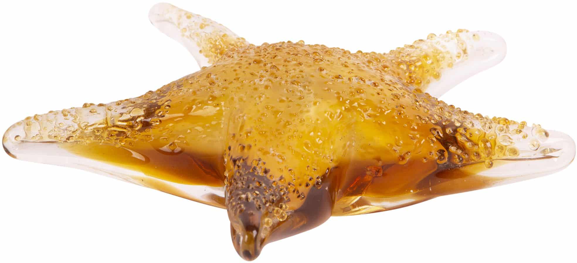 6" AMBER GLASS STARFISH