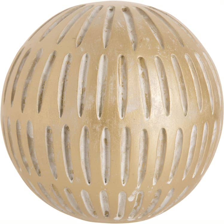 6" GOLD STRIPE RESIN ORB
