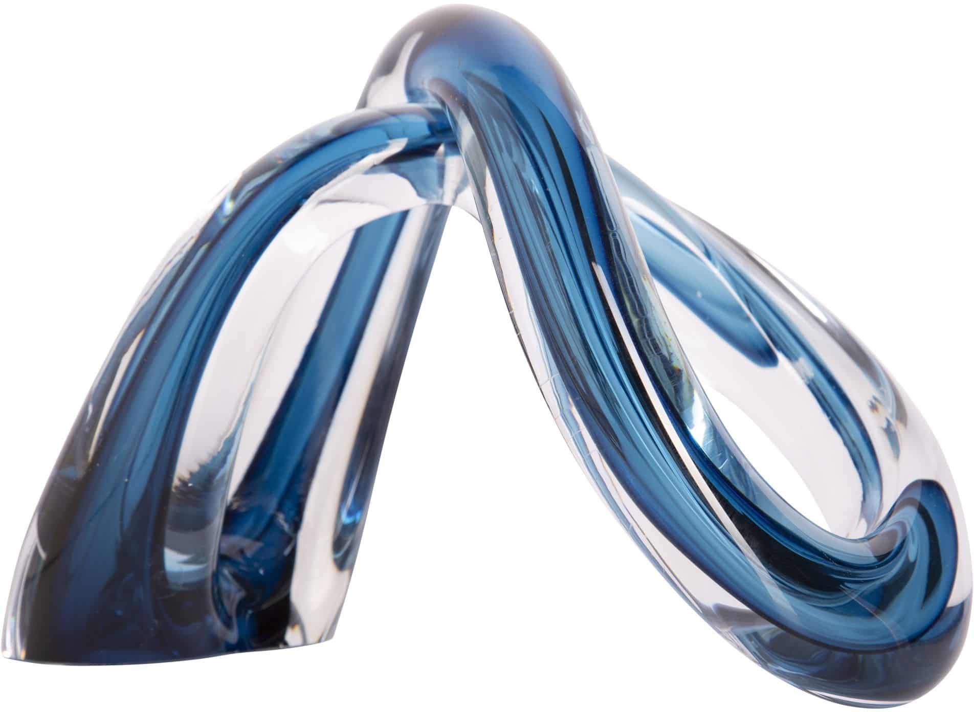 8"X5.5" BLUE GLASS TWIST