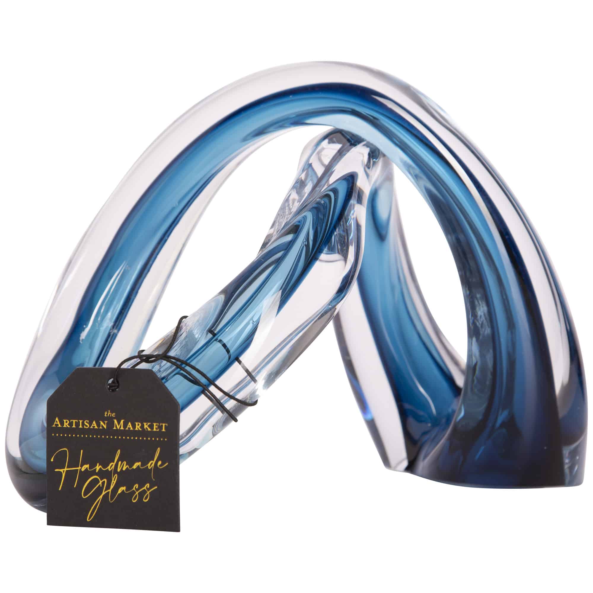 8"X5.5" BLUE GLASS TWIST - Image 2