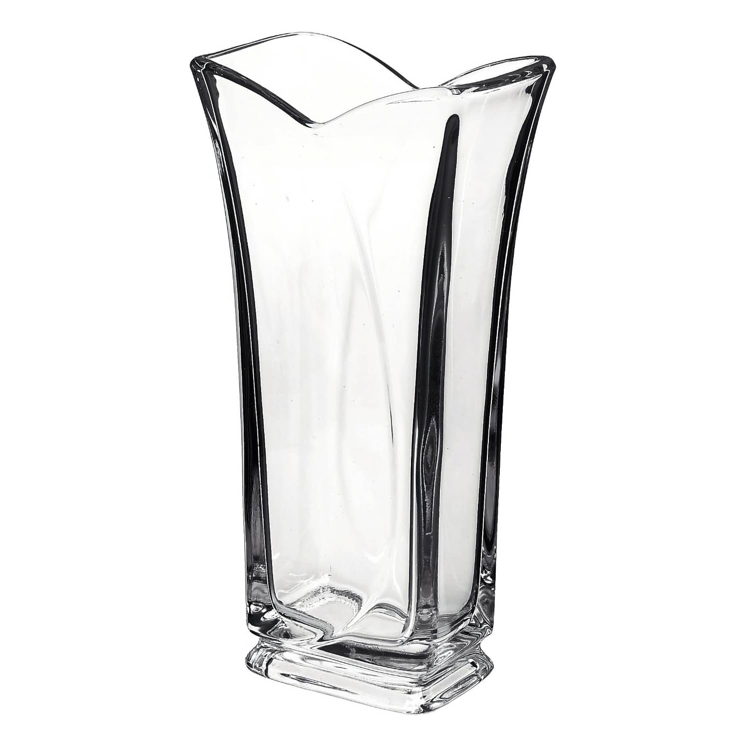 GLASS FLOWER VASE VINCIANA 9" CLEAR - Image 2