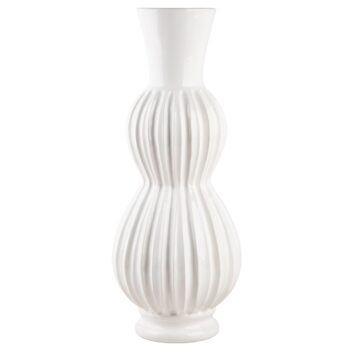 18"H WHITE GENIE BOTTLE VASE