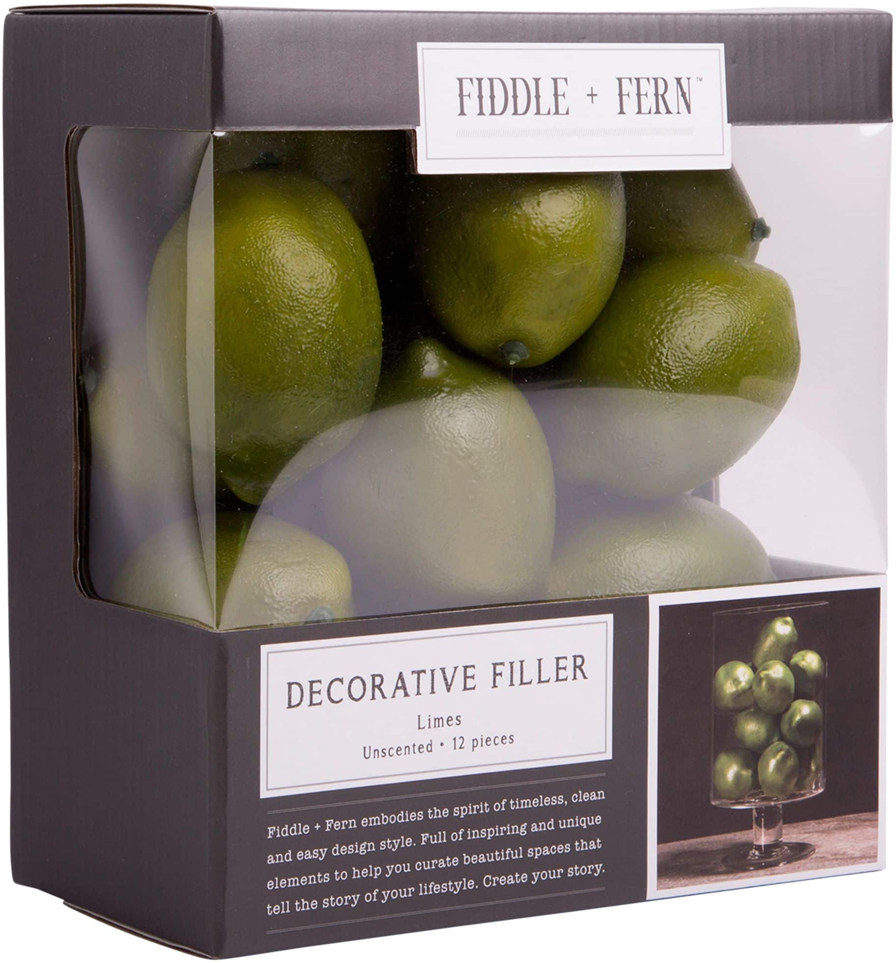 7PC F&F ARTIFICIAL LIME BOWL FILLER