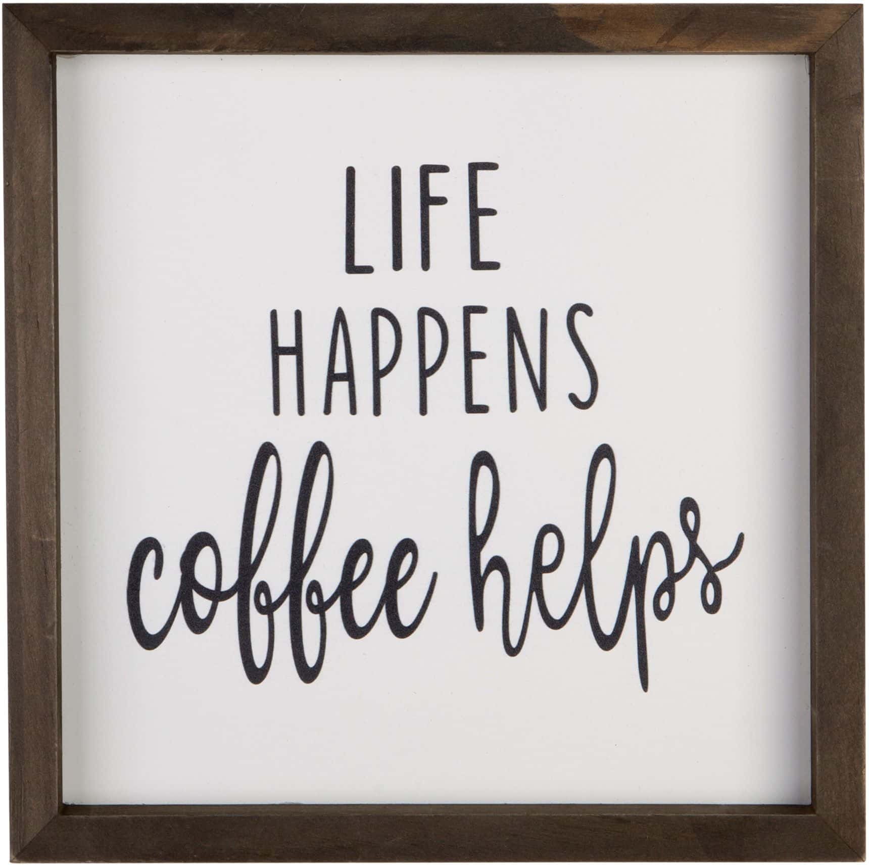 8X8 LIFE HAPPENS COFFEE STANDING BLOCK