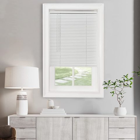CORDLESS MORNINGSTAR 48X72 VINYL MINI BLIND WHITE