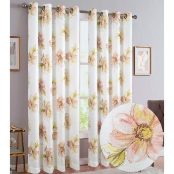 CURTAIN MARIANNE CORAL 84" GROMMET