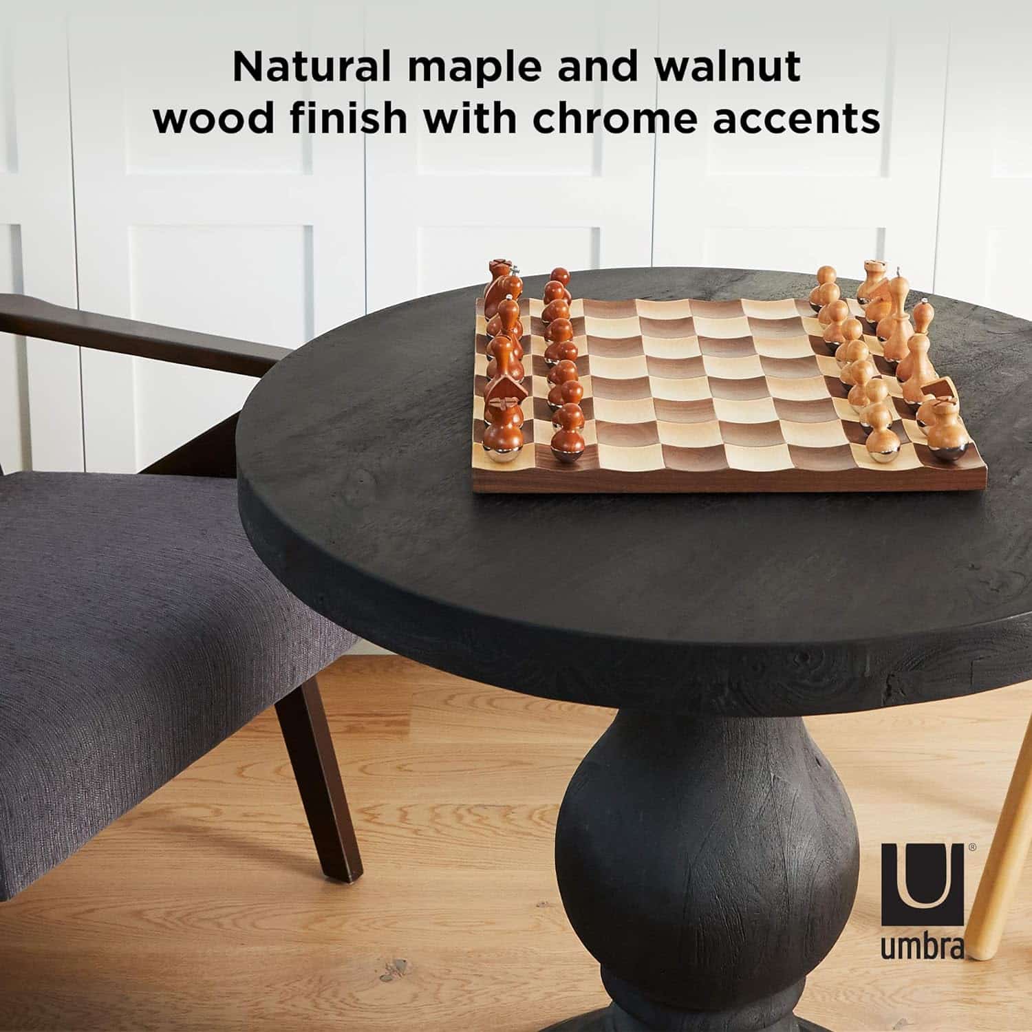 WOBBLE WALNUT CHESS SET - Image 3